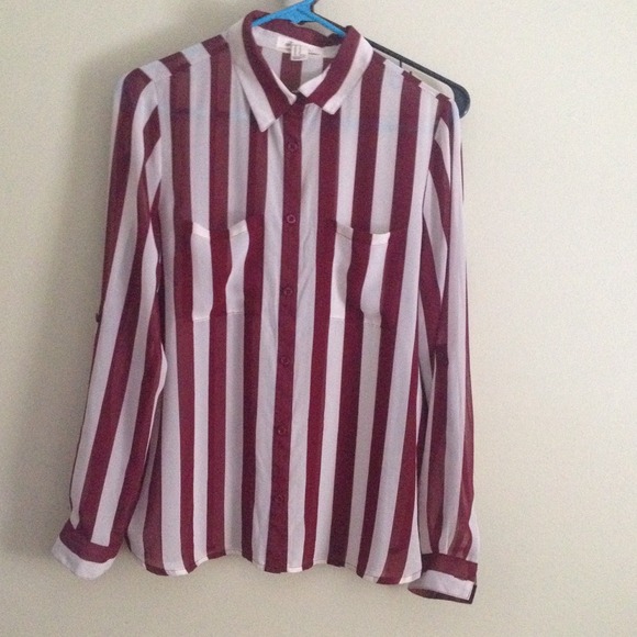 Striped Long Sleeve Button Down