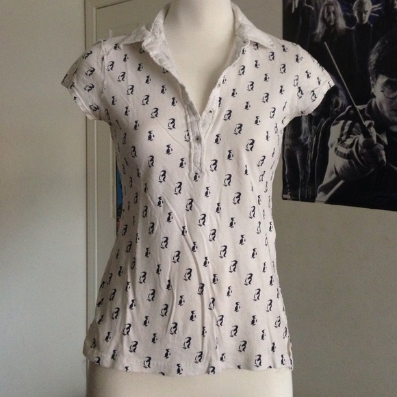 Penguin button up collar shirt