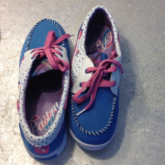 Blue and pink boat shoes - Picture 4 of 4