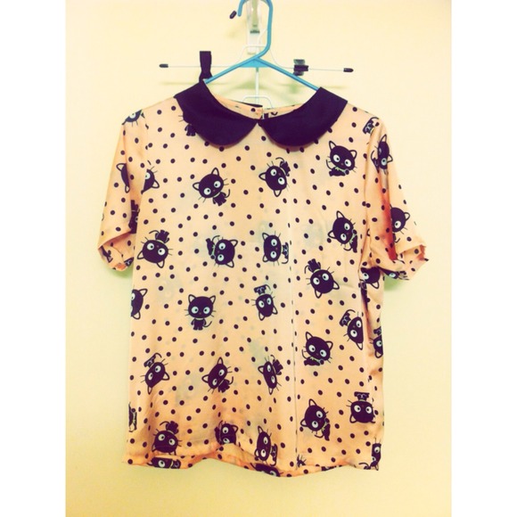 ❌SOLD❌Choco Cat blouse