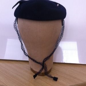 Vintage navy wool chapeau