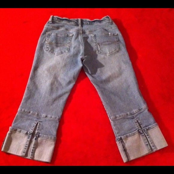 Junior size 7 shorts Capri denim apple bottom M4 - Picture 2 of 4