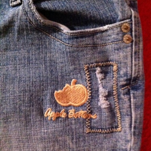 Junior size 7 shorts Capri denim apple bottom M4 - Picture 3 of 4