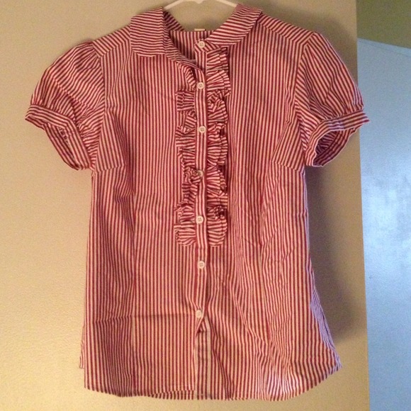 Forever 21 striped button down shirt