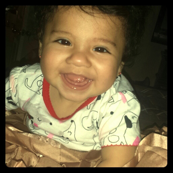 My daughter waking up with a smile :)