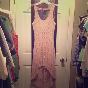 Nude high low dress