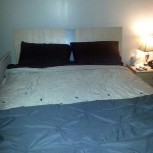Queen headboard and frame