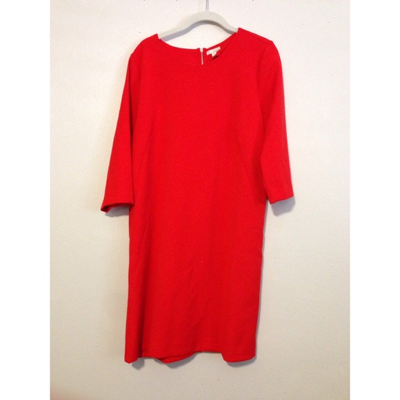 THE GAP RED 3/4 SLEEVE DRESS