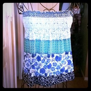 ***Traded***Ruched strapless top