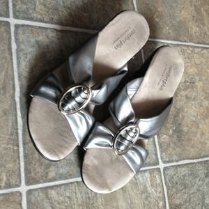 Comfort plus silver sandals