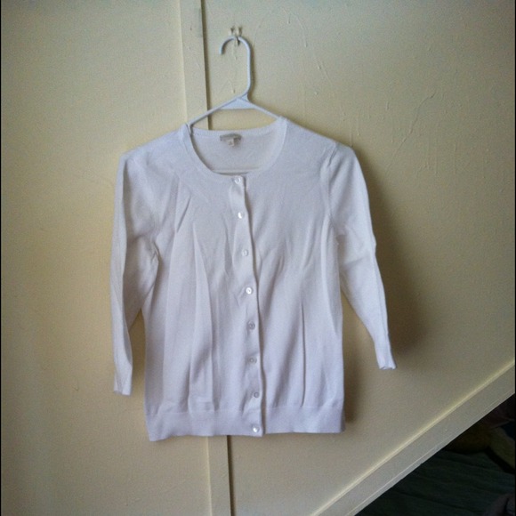 Talbots white cardigan