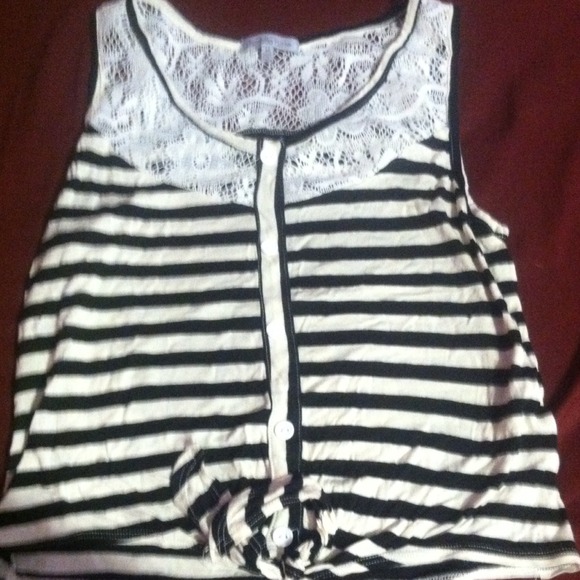 Black and white tank top