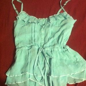 Mint green tank top