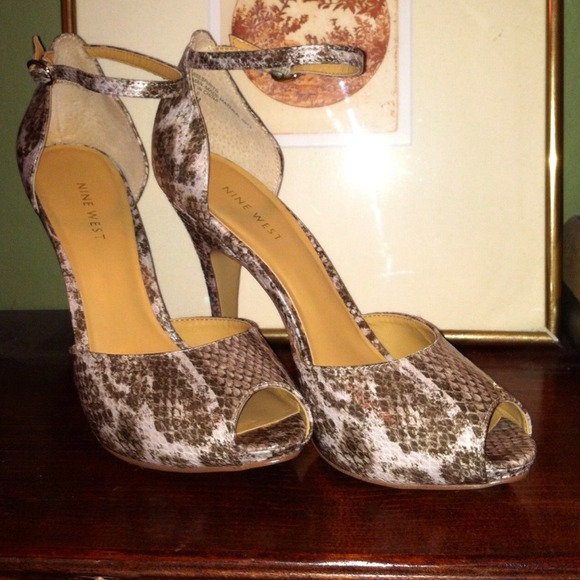 Nine West Shoes - Nine West snake print heels-amazing