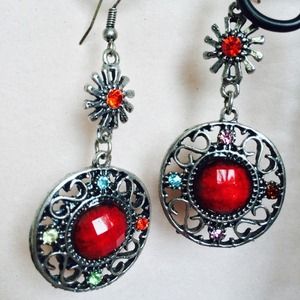 Red Bullseye Chandeliers