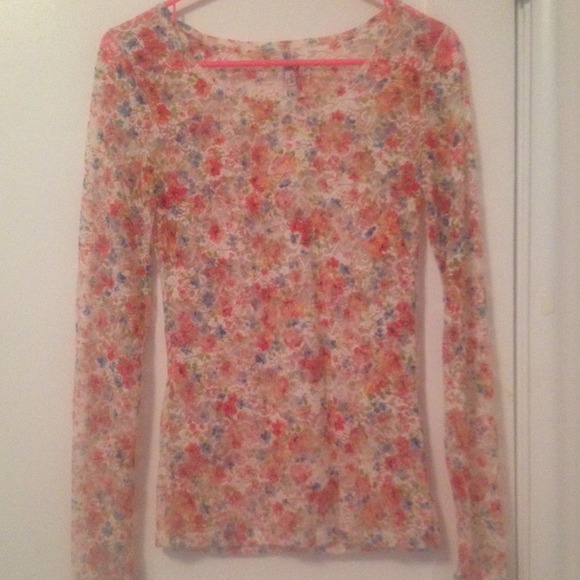 Floral lace shirt