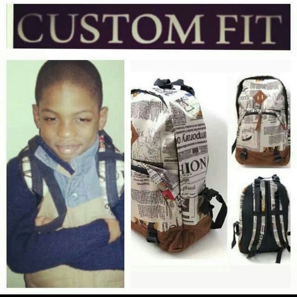 Unisex unique newspaper backpack