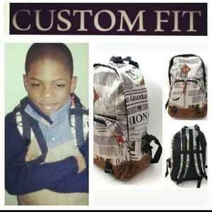 Unisex unique newspaper backpack