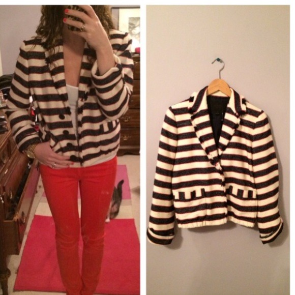 ❌SOLD❌JCREW $225 Gondola Legion Stripe Jacket Sz 6 - Picture 2 of 4