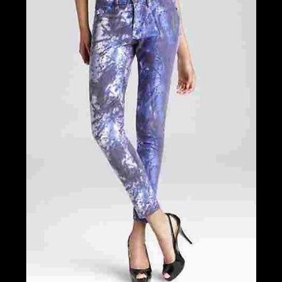 Hudson Nico Skinny Jeans In Purple  (Tie Dye) 27