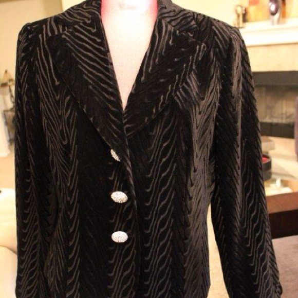 Black Crushed Velvet Jacket