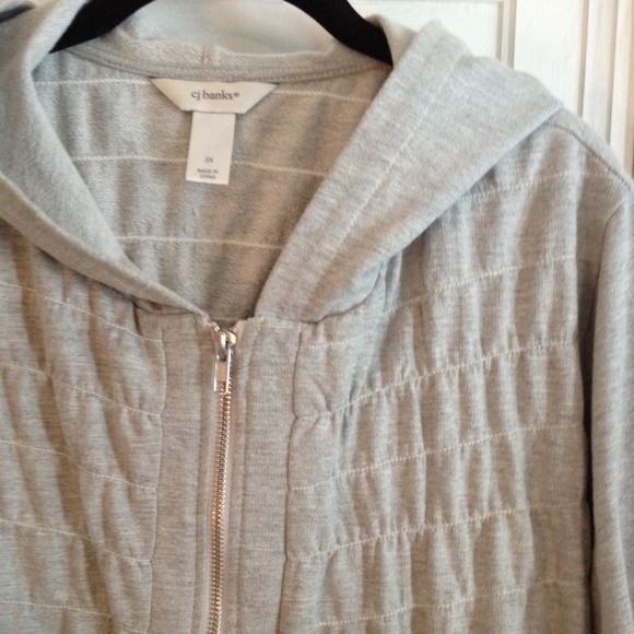 Gray zipper sweatshirt jacket - Picture 2 of 4