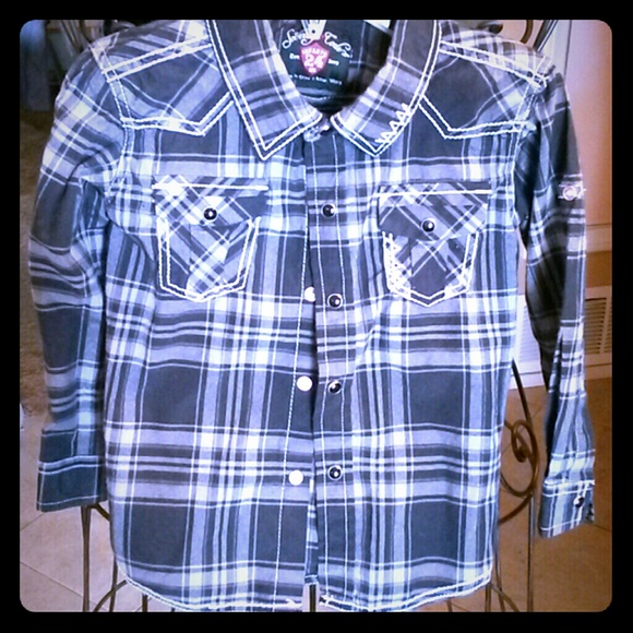 Western style infant button up