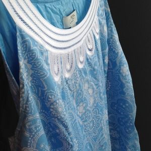 Ann Taylor LOFT baby blue floral dress