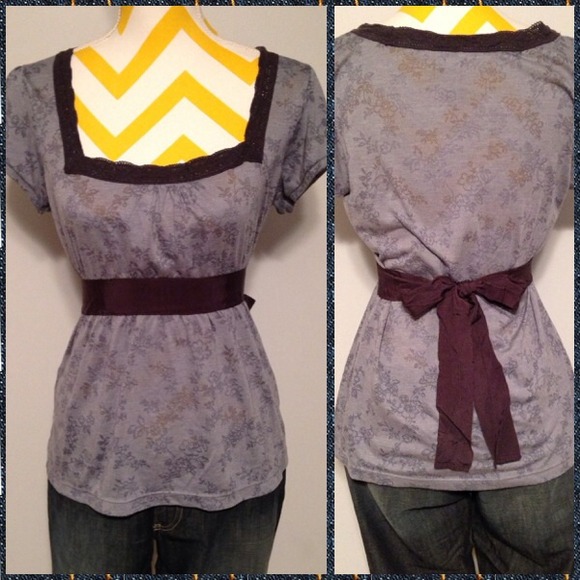 Anthropologie Tops - ❤️ANTHROPOLOGIE Blue Floral Shirt