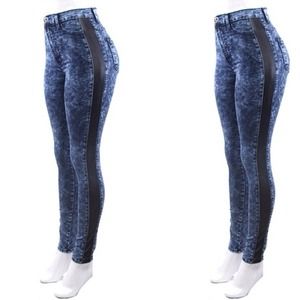 Dark denim high waist jeans