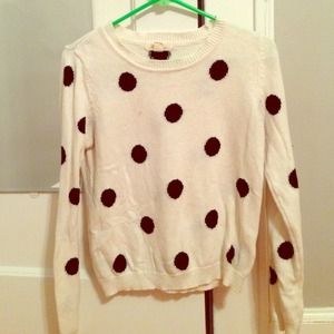 Black and white polka dot sweater!