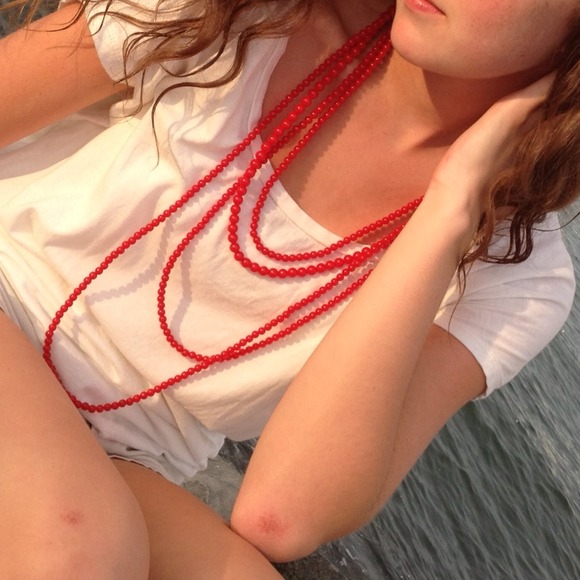🚫SOLD🚫MNG 4-Strand Red Beaded Necklace