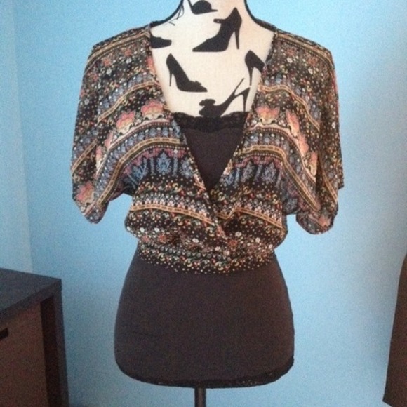 ✋SOLD! Sheer Half Top