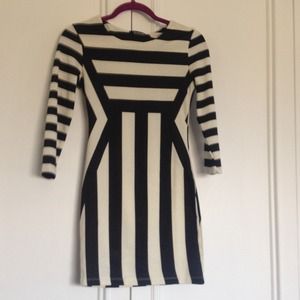 Romwe perfect black and white mini bodycon. NWOT.