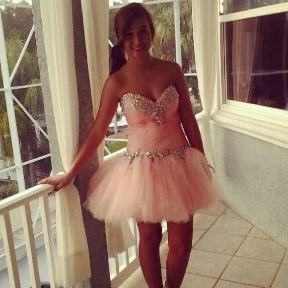 Pink macduggal prom dress