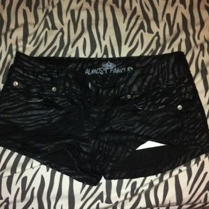 SOLD!!!! Zebra black shorts