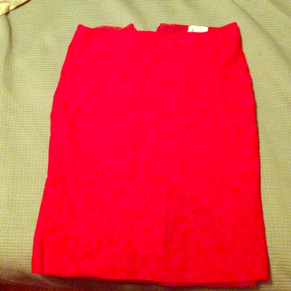 Jcrew red no.2 pencil skirt
