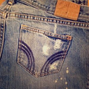 Hollister Med Wash Destroyed Jeans