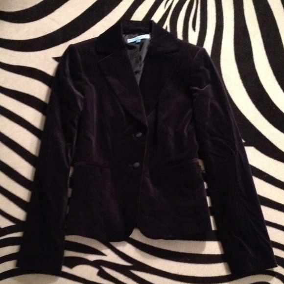 Antonio melani navy blue velvet blazer 0 xs