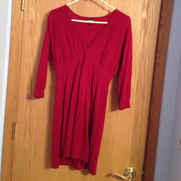 Express red sweater dress