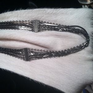 Distressed silver necklace