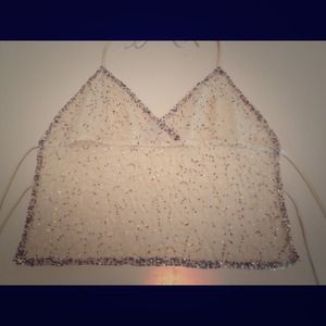 Beaded cream top