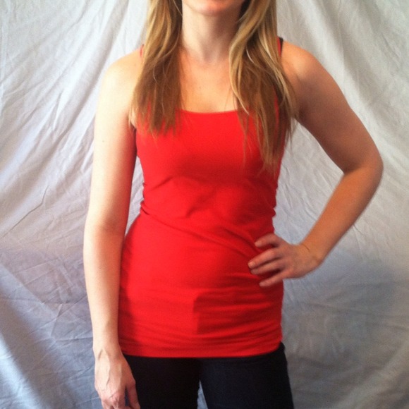 Red Long Tank Top