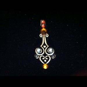 Handmade bindi with Swarovski crystals.