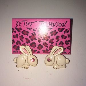 Betsey Johnson bunny earrings