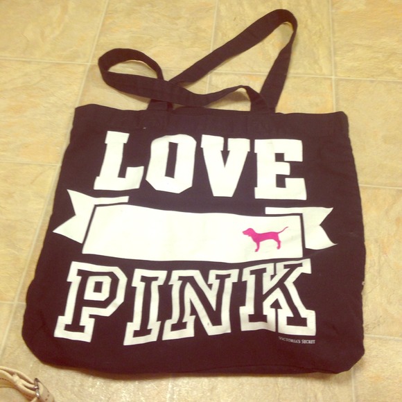 Pink Black Tote
