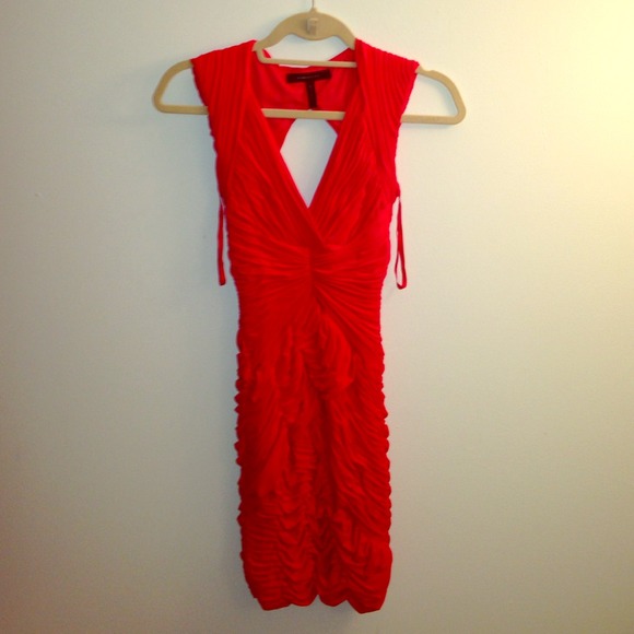 Sexy BCBG red mini dress.