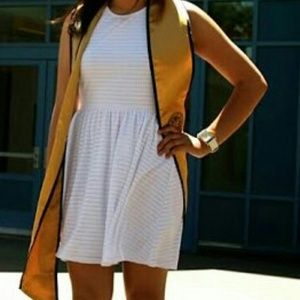 White cotton- on skater style dress