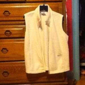 White flannel vest