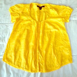 French Connection Yellow Top/Blouse